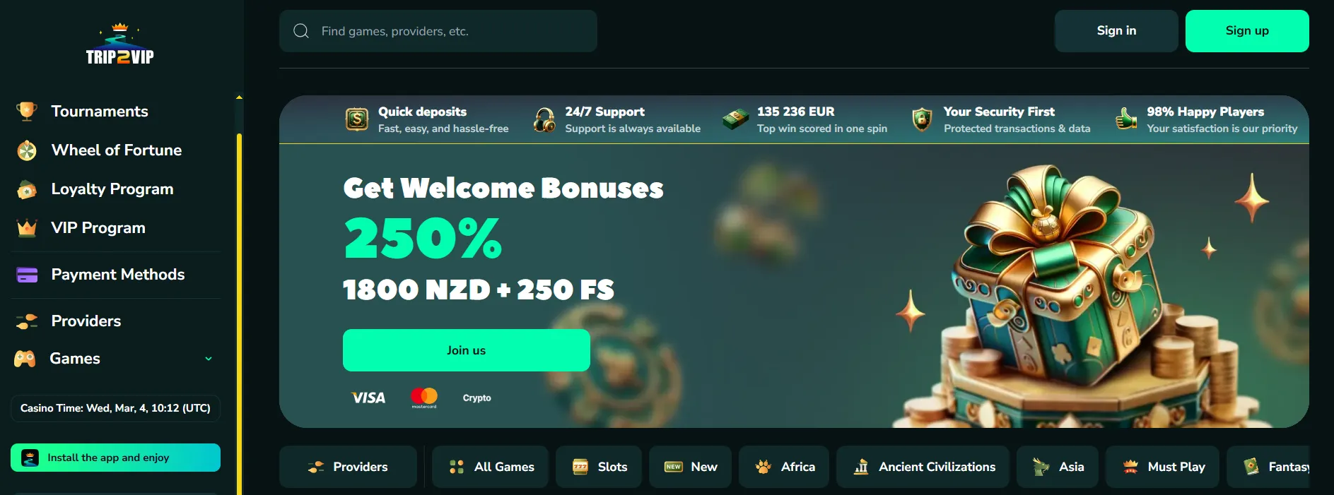 trip2vip site overview